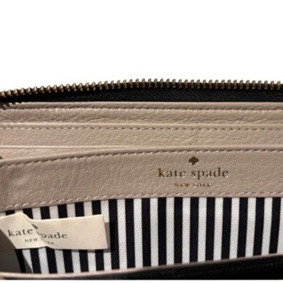 Kate Spade New York Cameron Street Lacey Leather Wallet Beige - Picture 3 of 6